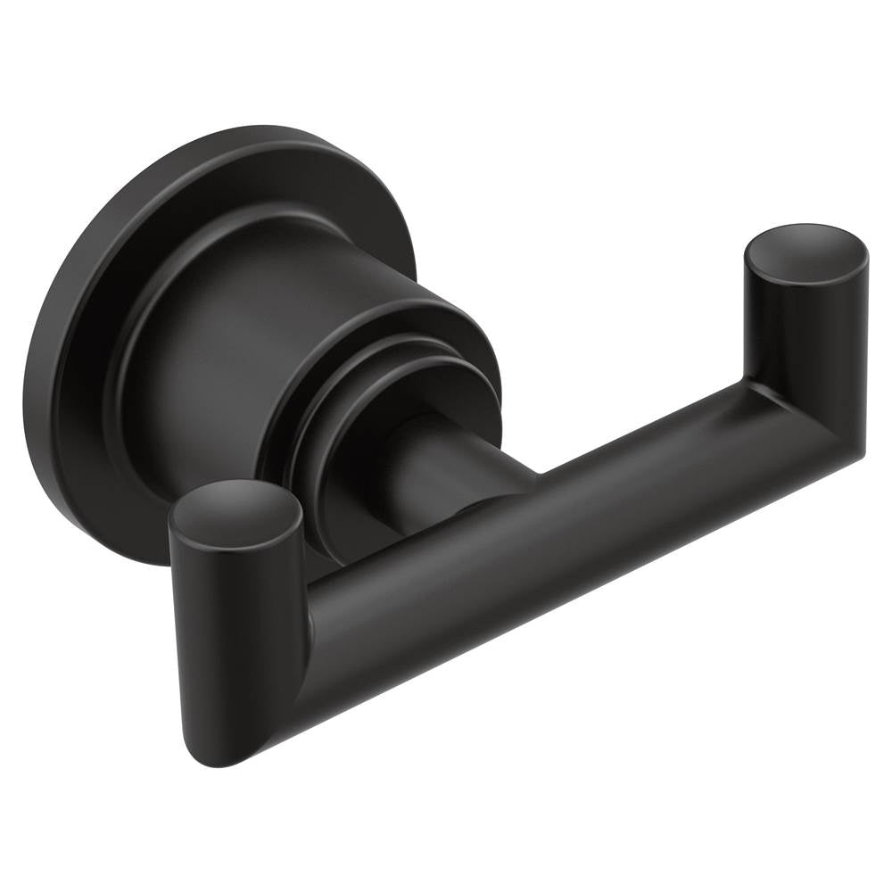 Moen - Matte Black Double Robe Hook - Matte Black