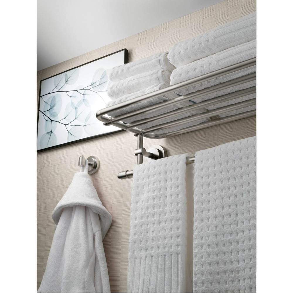 Brushed Nickel Towel Shelf
