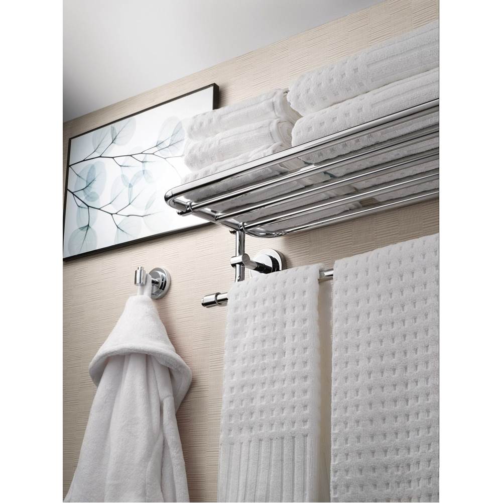 Brushed Nickel Towel Shelf