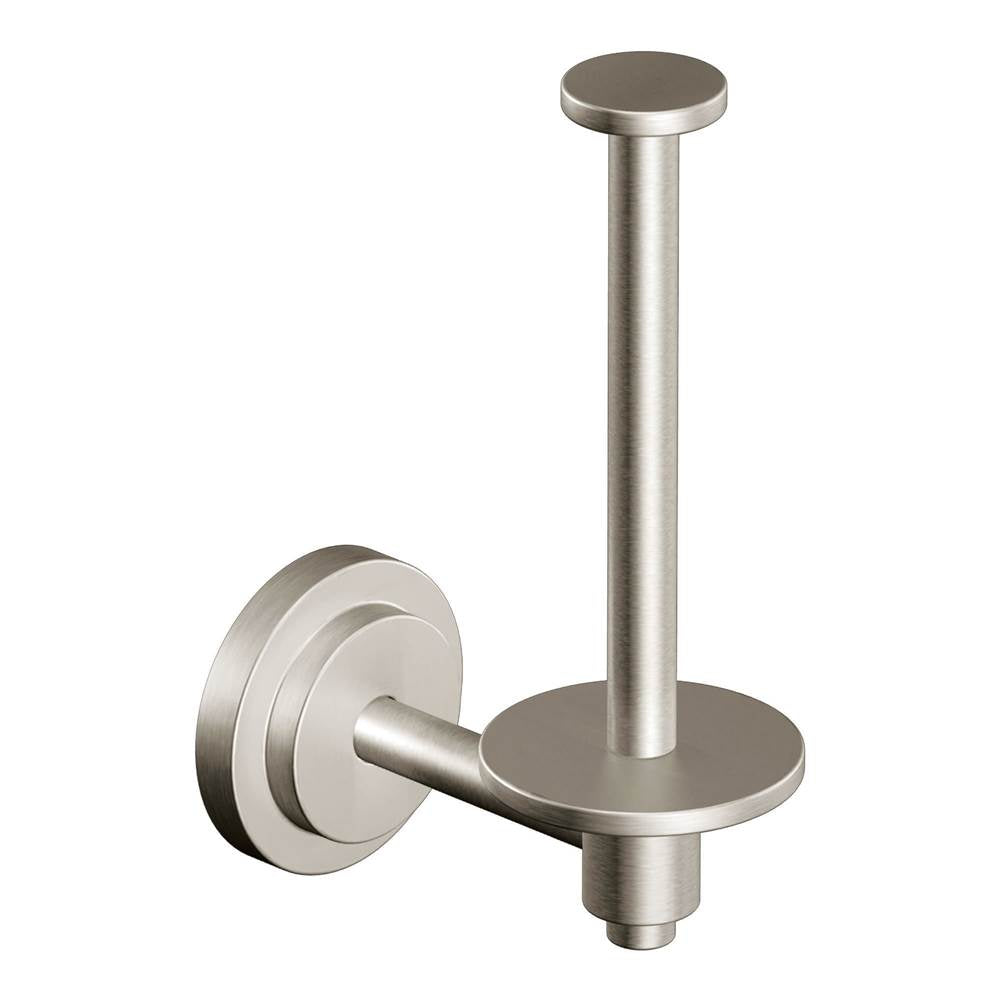 Brushed Nickel Single-Post Paper Holder
