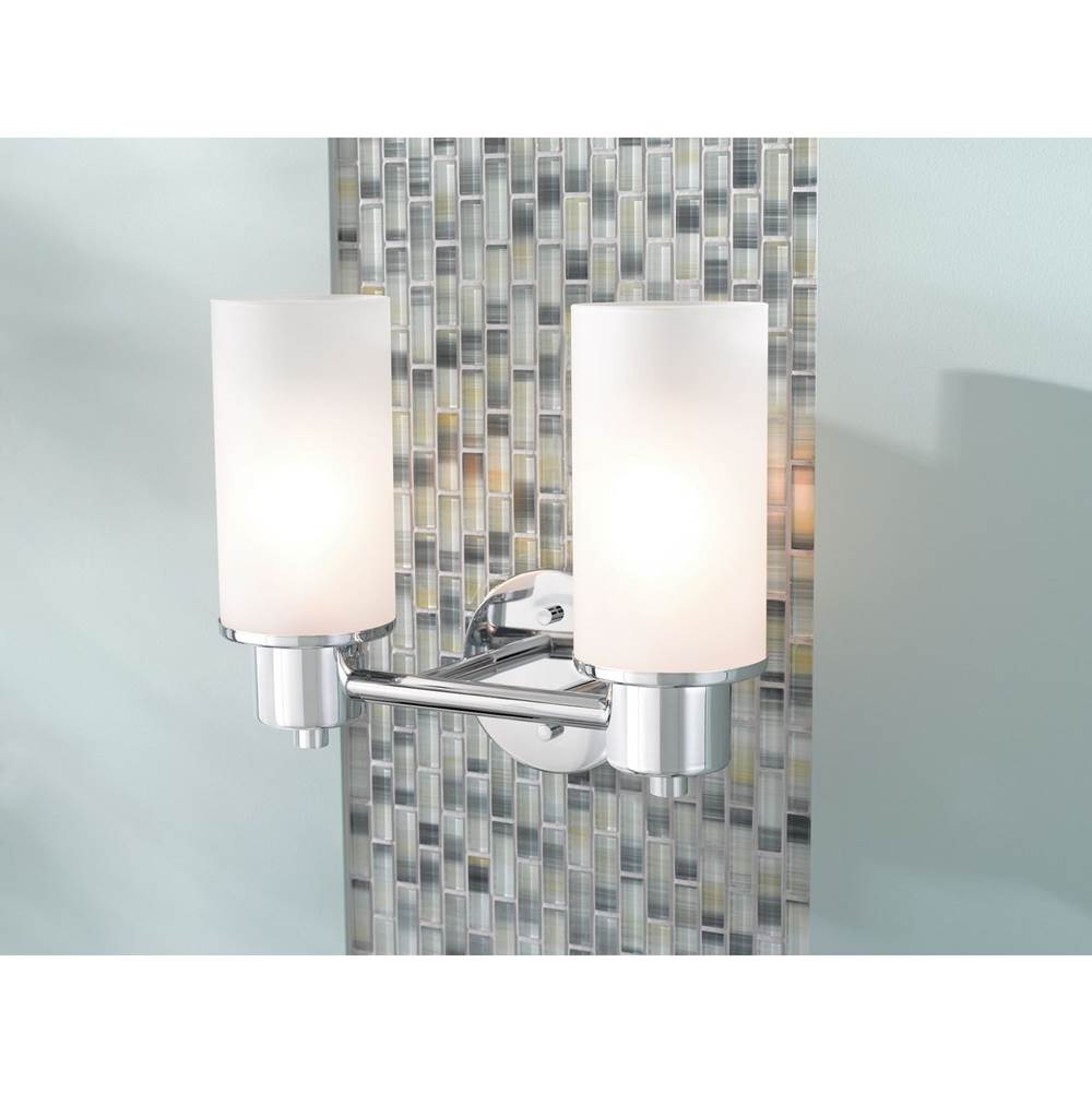 Brushed Gold Two Globe Bath Light