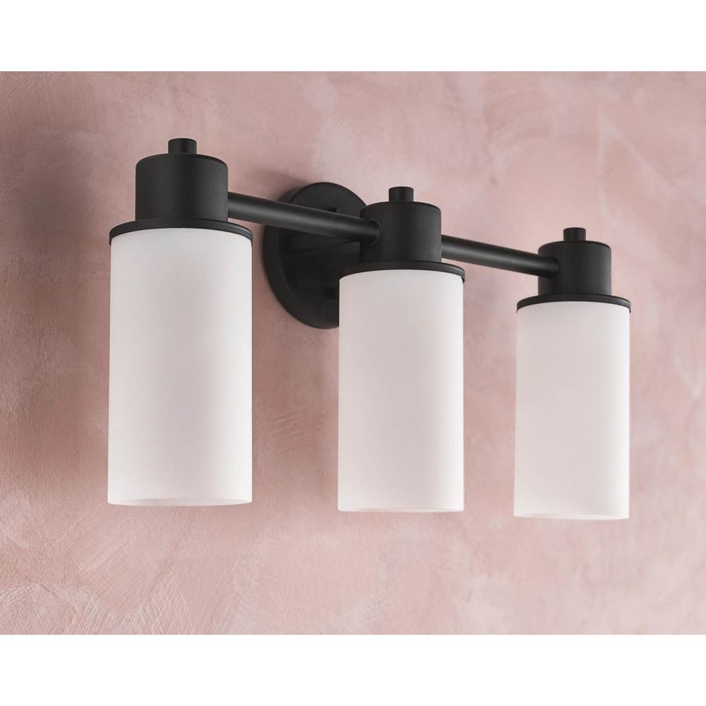 Brushed Gold Three Globe Bath Light
