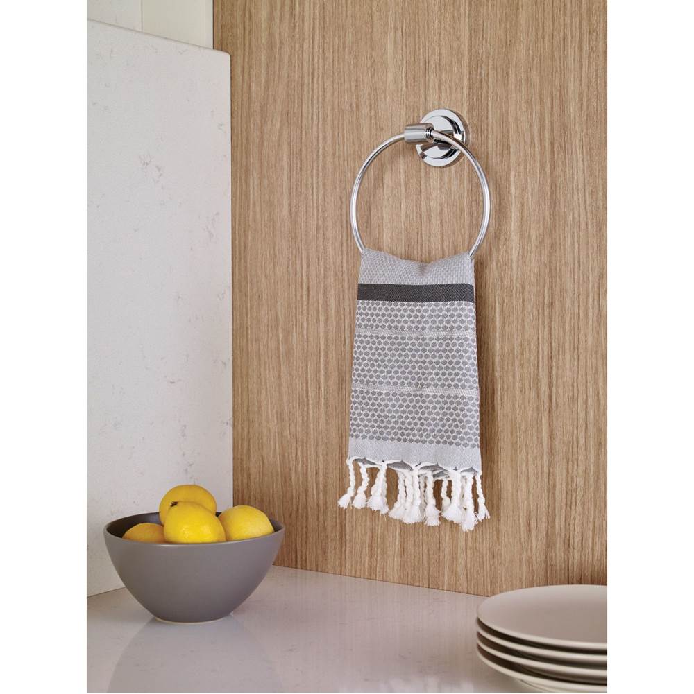 Brushed Nickel Towel Ring