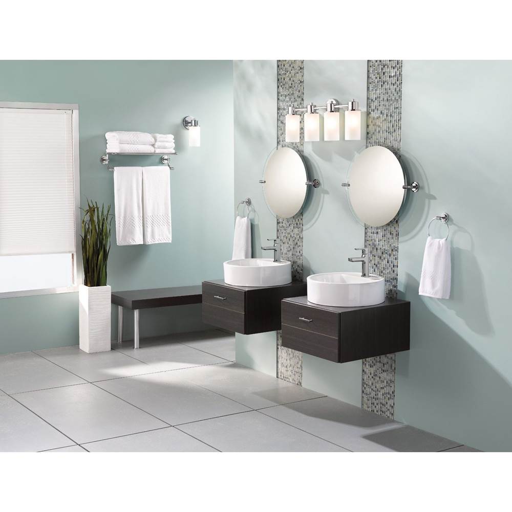 Brushed Nickel Towel Shelf