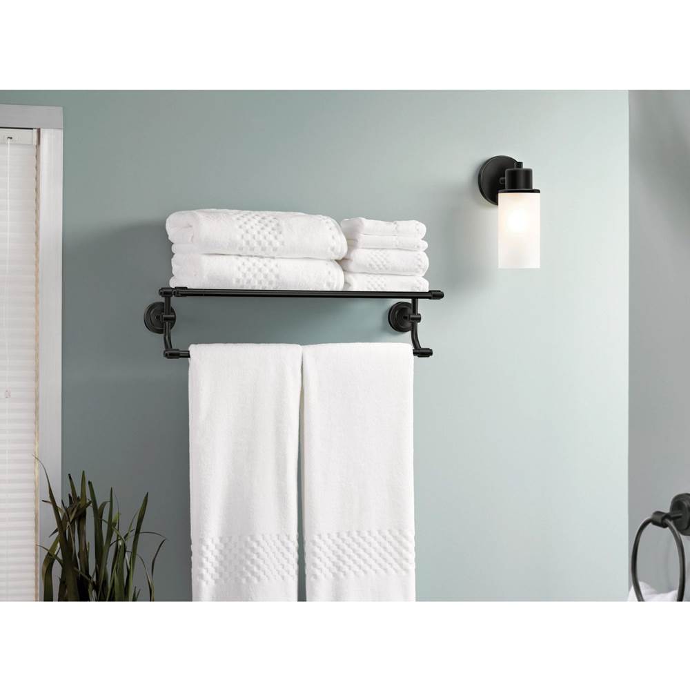 Brushed Gold One Globe Bath Light