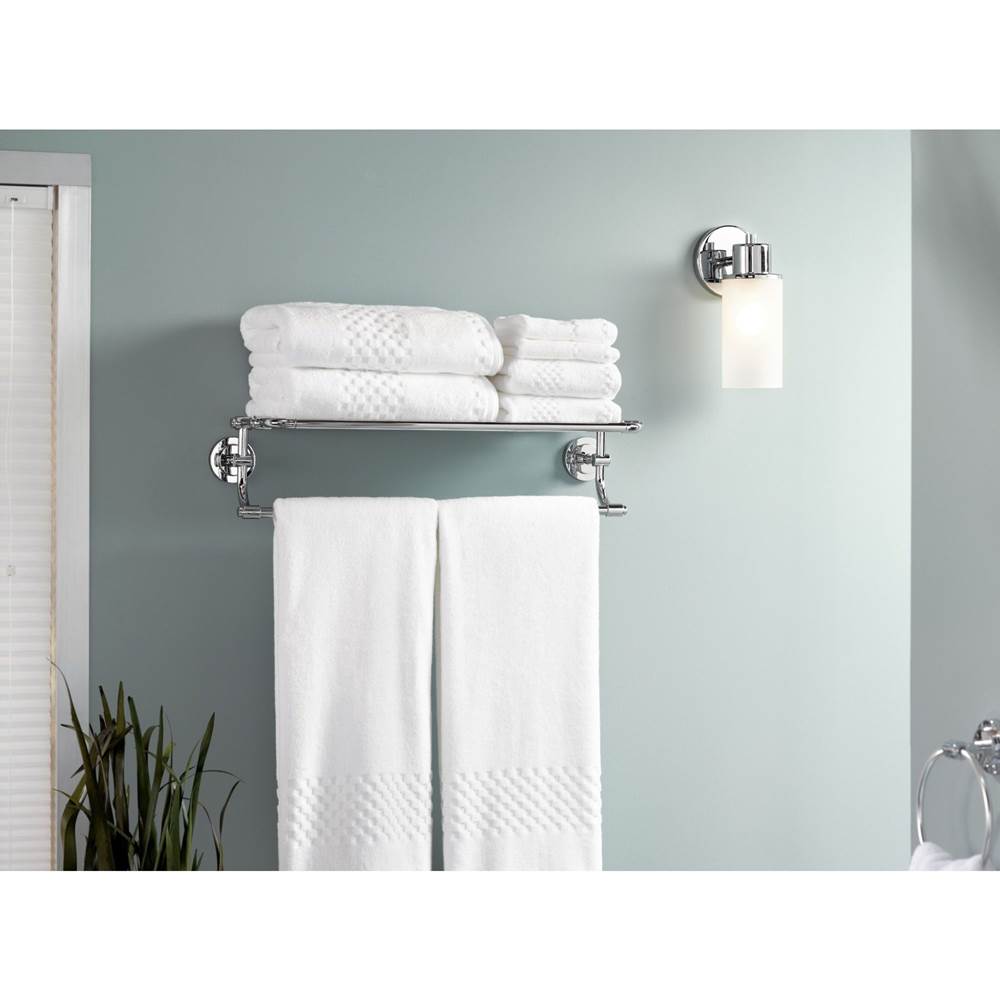 Brushed Nickel Towel Shelf