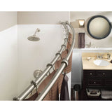 Matte Black Adjustable Curved Shower Rod