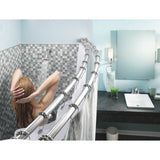 Matte Black Adjustable Curved Shower Rod
