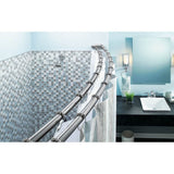 Matte Black Adjustable Curved Shower Rod
