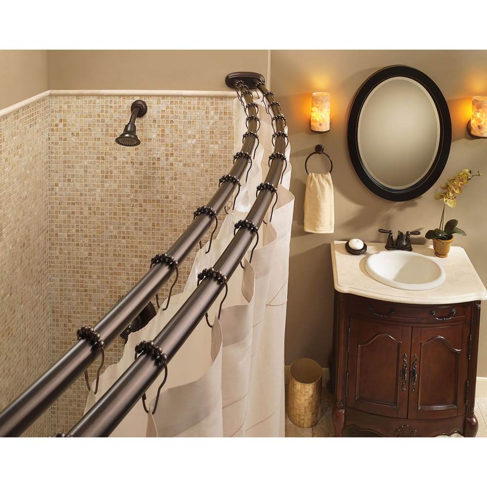 Brantford Two-Handle Low-Arc Centerset Bathroom Faucet with Drain Assembly, Chrome