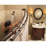 Matte Black Adjustable Curved Shower Rod