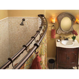 Matte Black Adjustable Curved Shower Rod