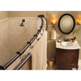 Matte Black Adjustable Curved Shower Rod