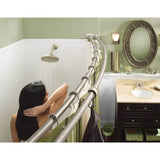 Matte Black Adjustable Curved Shower Rod