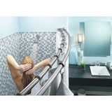 Matte Black Adjustable Curved Shower Rod
