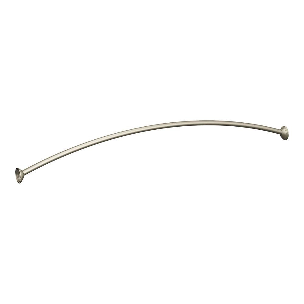 Brushed Nickel 5' Curved Shower Rod