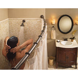 Brushed Gold Adjustable Curved Shower Rod
