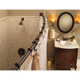 Brushed Gold Adjustable Curved Shower Rod