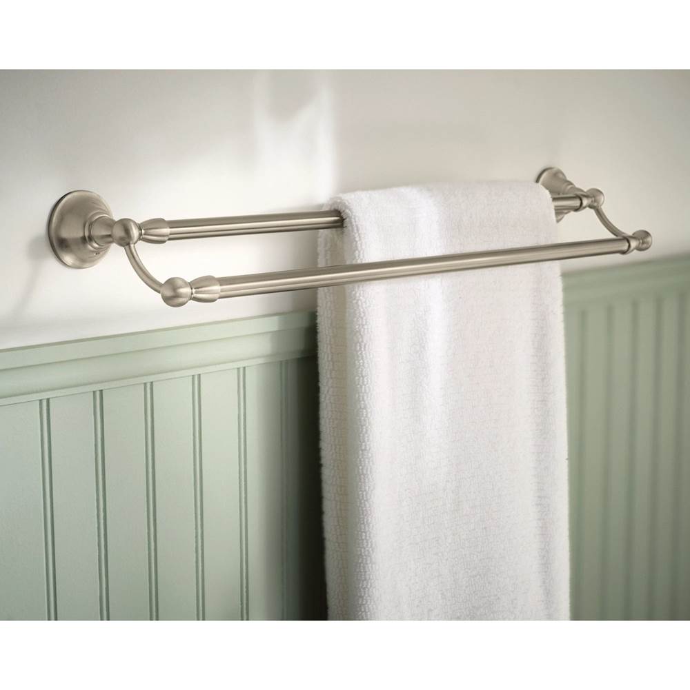 Brushed Nickel 24'' Double Towel Bar