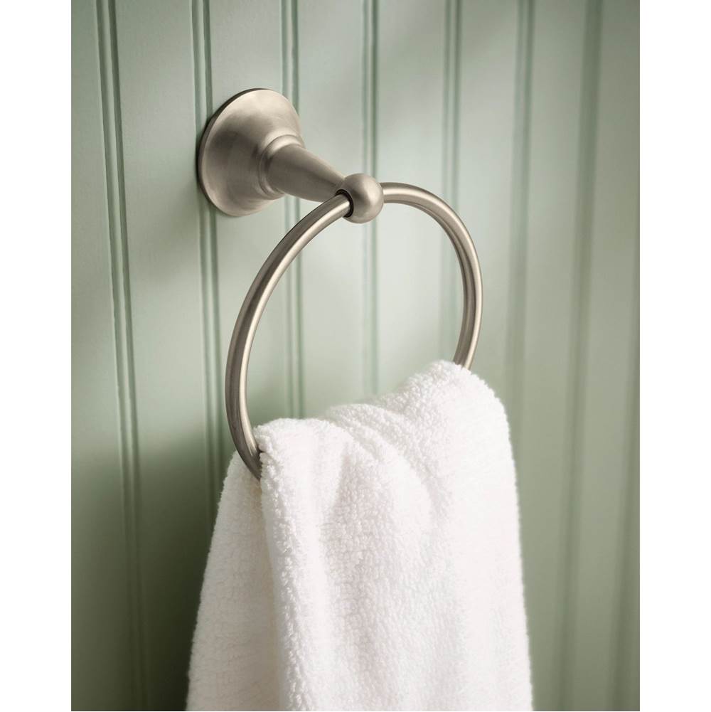 Brushed Nickel Towel Ring