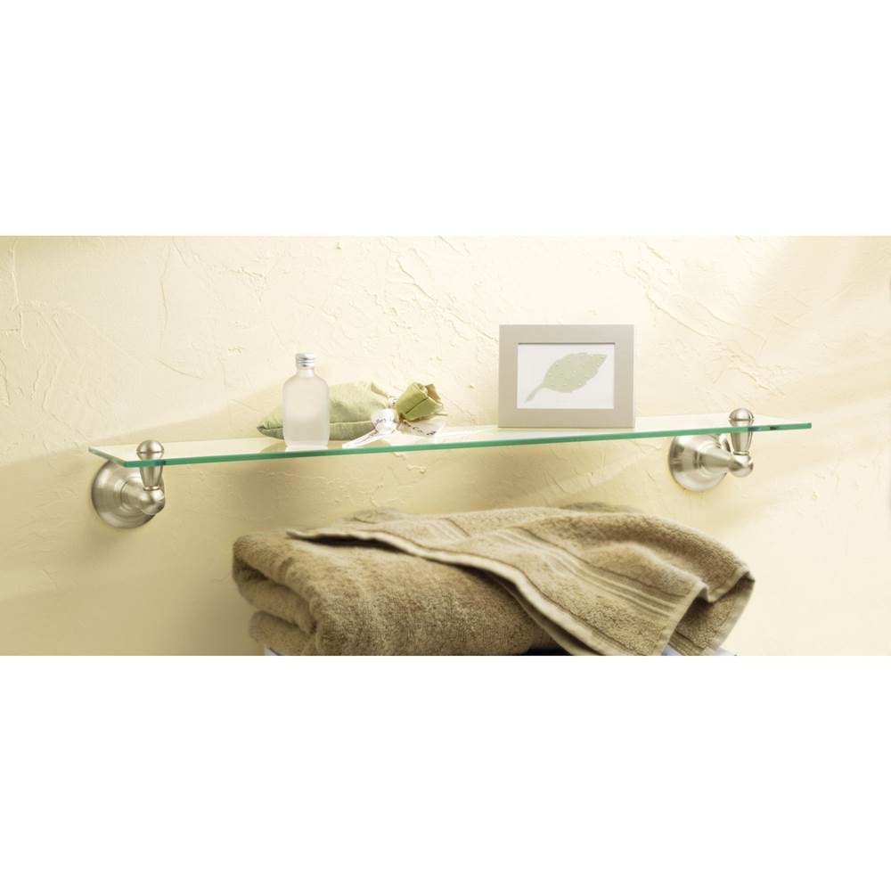 Brushed Nickel Vanity Shelf
