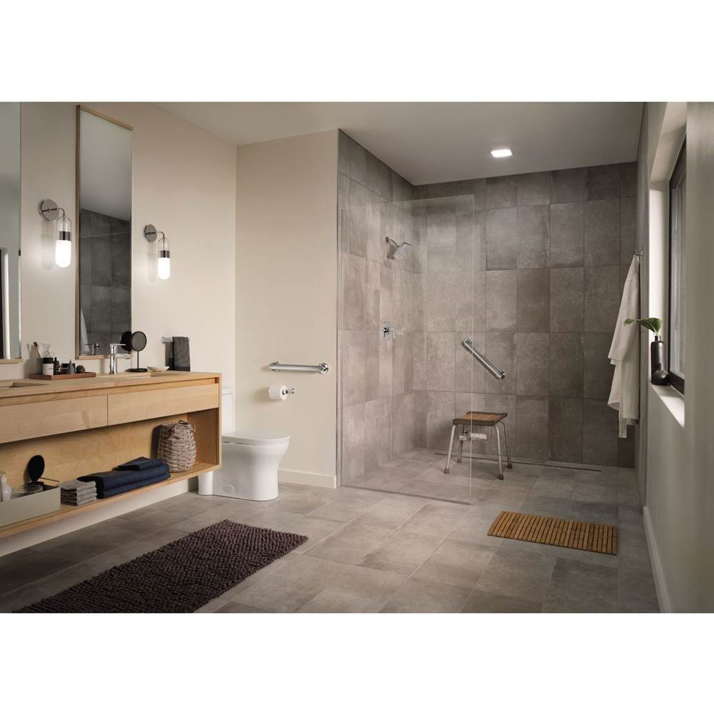 Brushed Nickel 18'' Designer Grab Bar