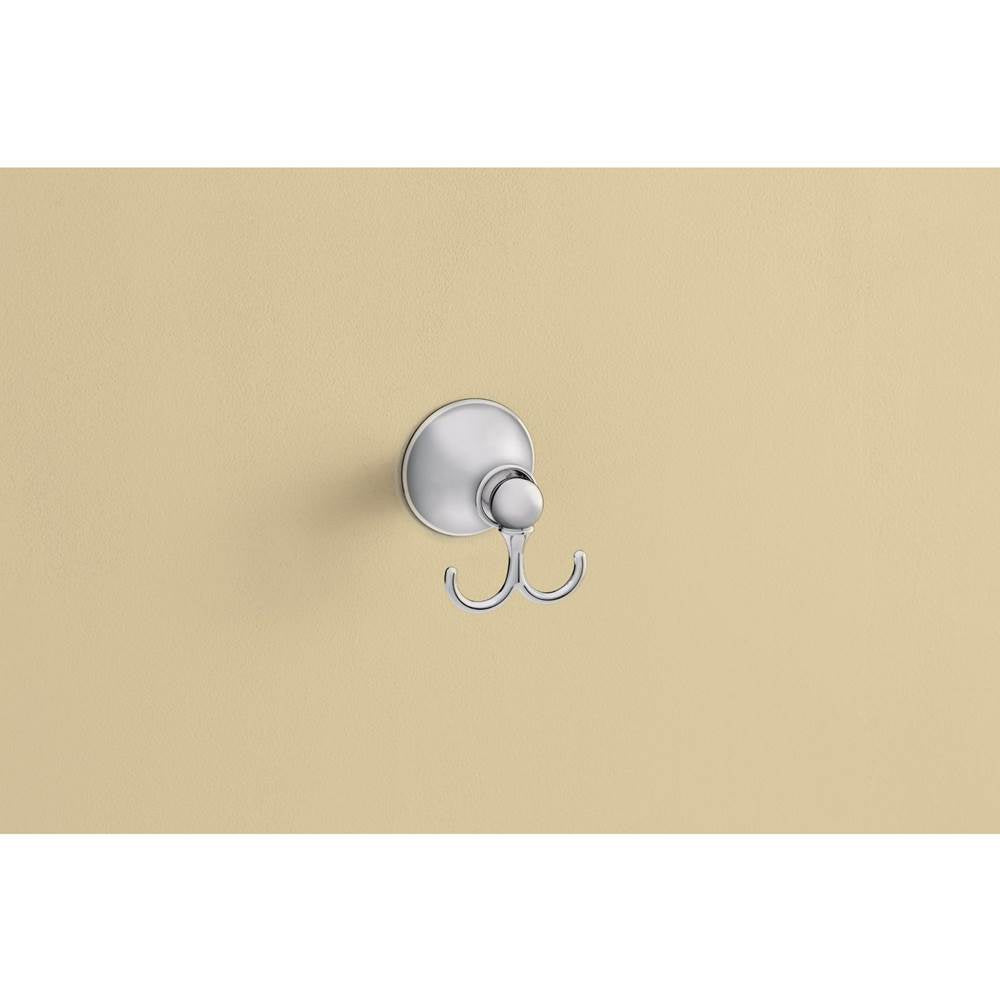 Brushed Nickel Double Robe Hook
