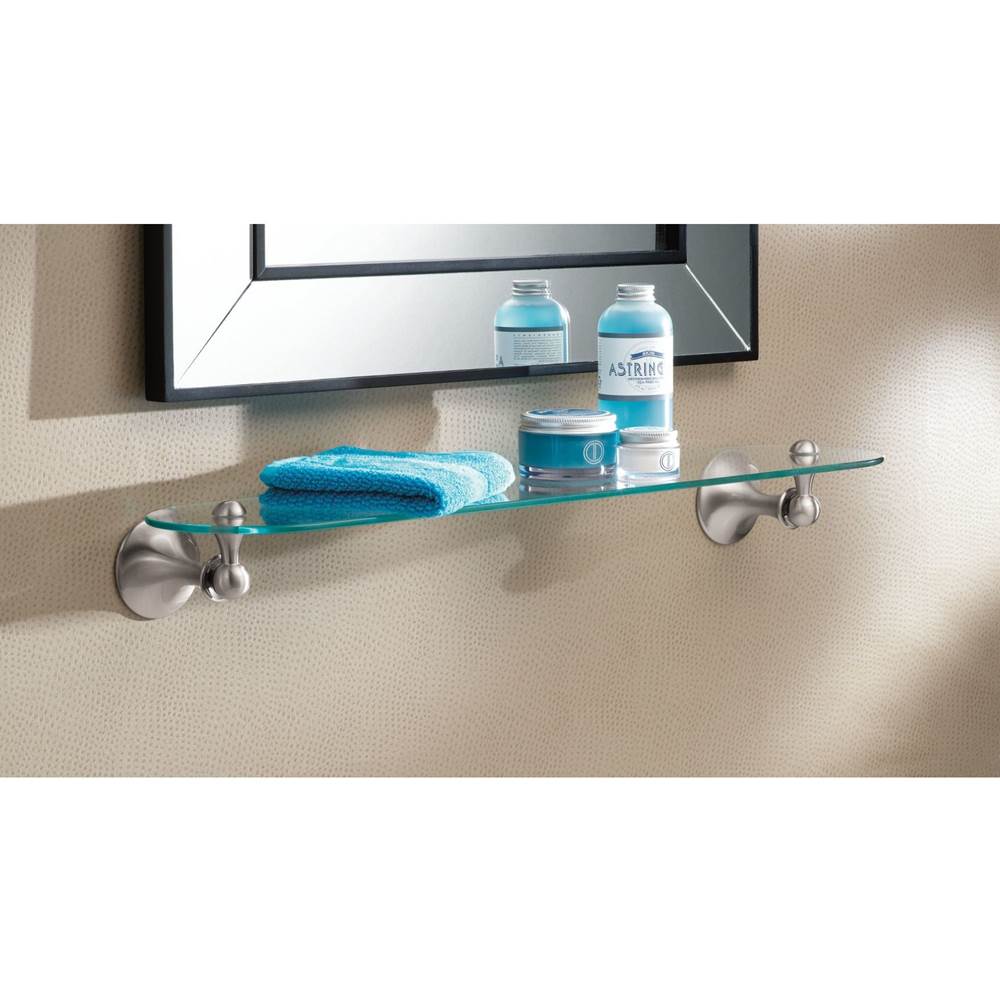 Brushed Nickel Vanity Shelf