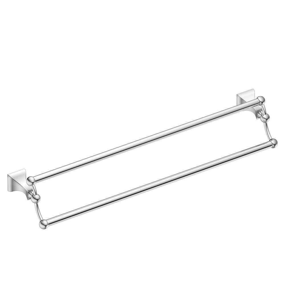Brushed Nickel 24'' Double Towel Bar
