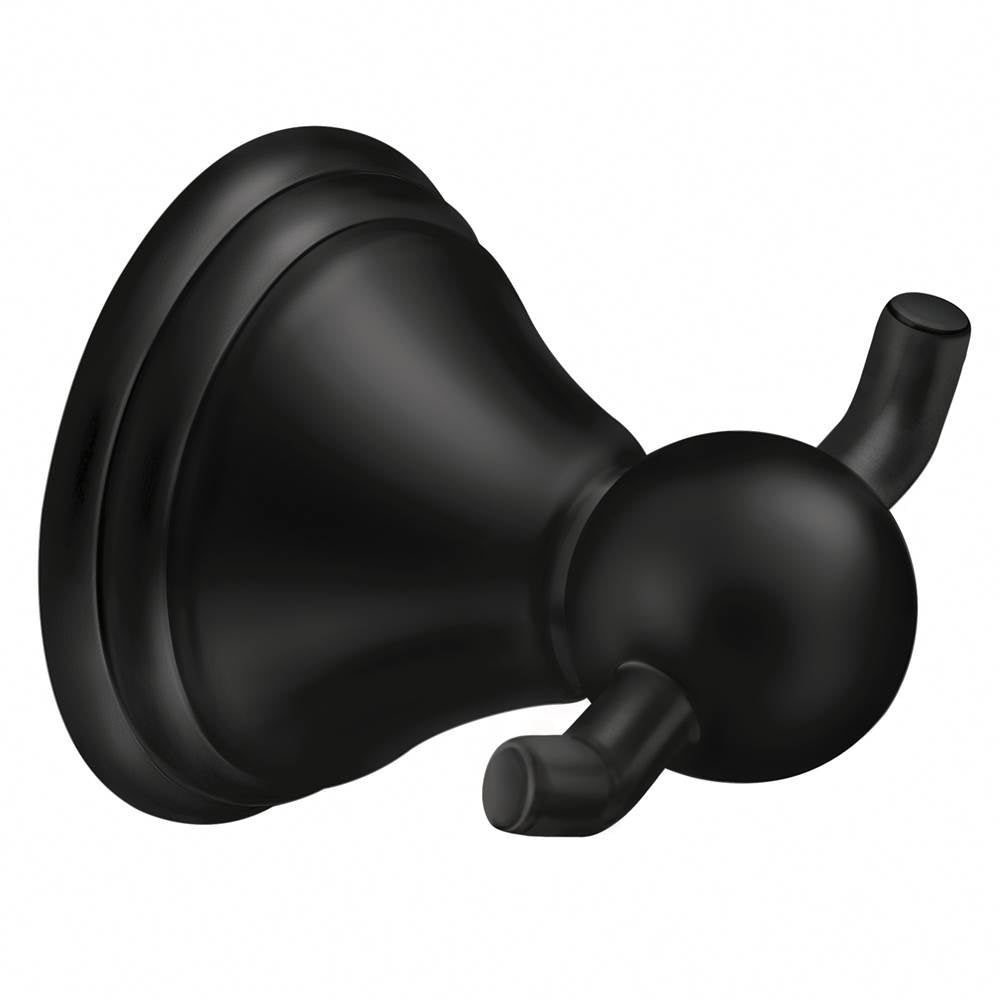 Moen - Matte Black Double Robe Hook - Matte Black