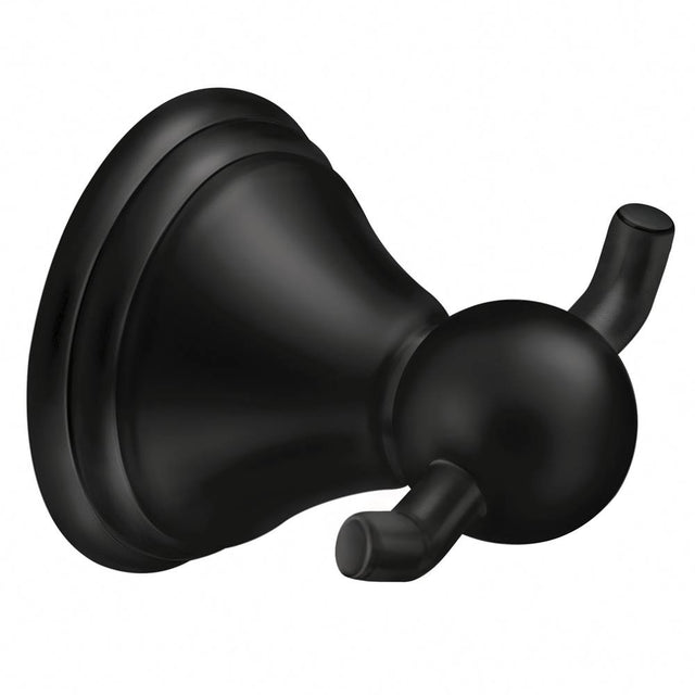 Moen - Matte Black Double Robe Hook - Matte Black
