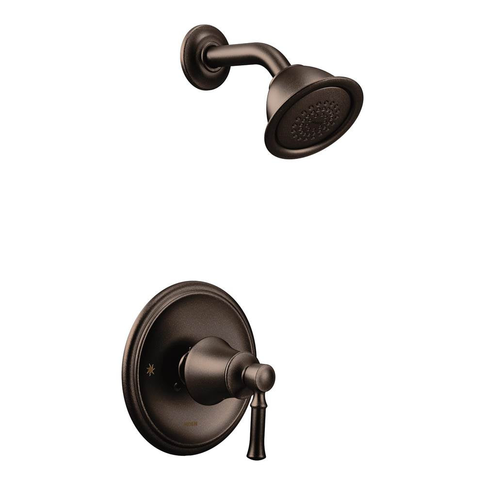 Moen - Dartmoor Posi-Temp Single-Handle Wall-Mount Shower Only Faucet Trim Kit in Oil Rubbed Bronze (Valve Sold Separately) - Oil Rubbed Bronze