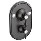 Moen - Weymouth Posi-Temp with Built-in 3-Function Transfer Valve Trim Kit, Valve Required, Matte Black - Matte Black