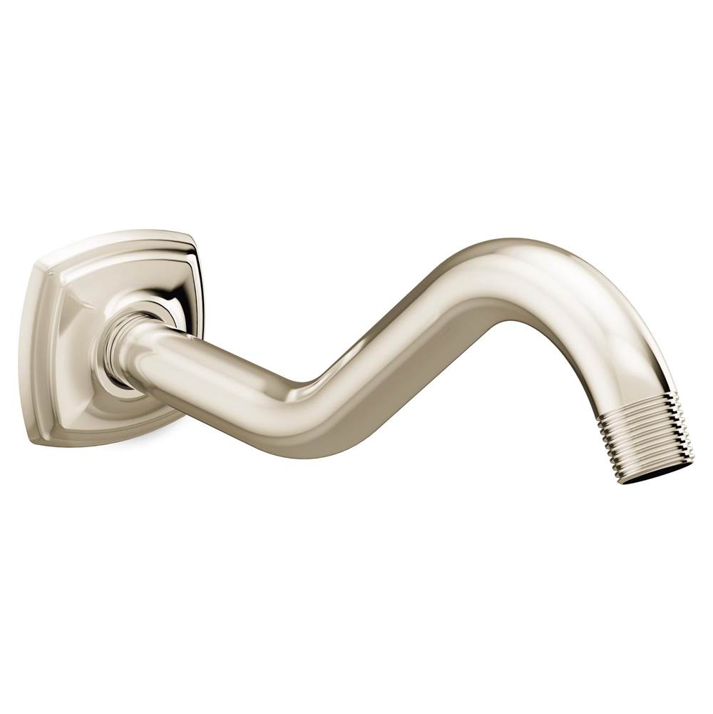 Moen - Curved Shower Arm with Wall Flange, Polished Nickel - Polished Nickel