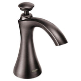 Moen - Transitional Kitchen Deck Mounted Soap and Lotion Dispenser with Above the Sink Refillable Bottle, Black Stainless - Black Stainless