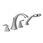 Moen - Voss 2-Handle High-Arc Roman Tub Faucet Trim Kit with Hand Shower in Chrome (Valve Sold Separately) - Chrome
