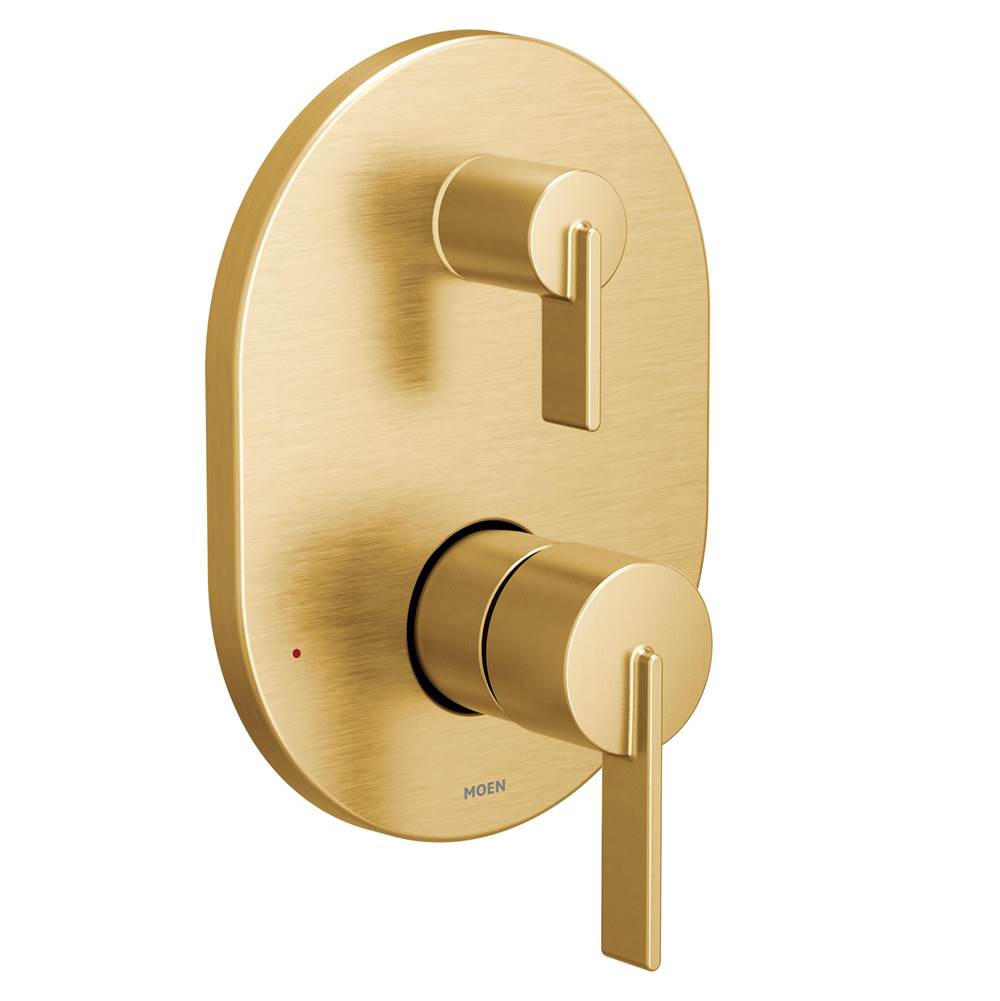 Moen - Cia M-CORE 3-Series 2-Handle Shower Trim with Integrated Transfer Valve in Brushed Gold (Valve Sold Separately) - Brushed Gold