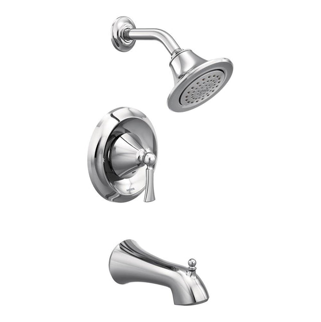 Moen - Wynford Single-Handle 1-Spray Posi-Temp Tub and Shower Faucet Trim Kit in Chrome (Valve Sold Separately) - Chrome