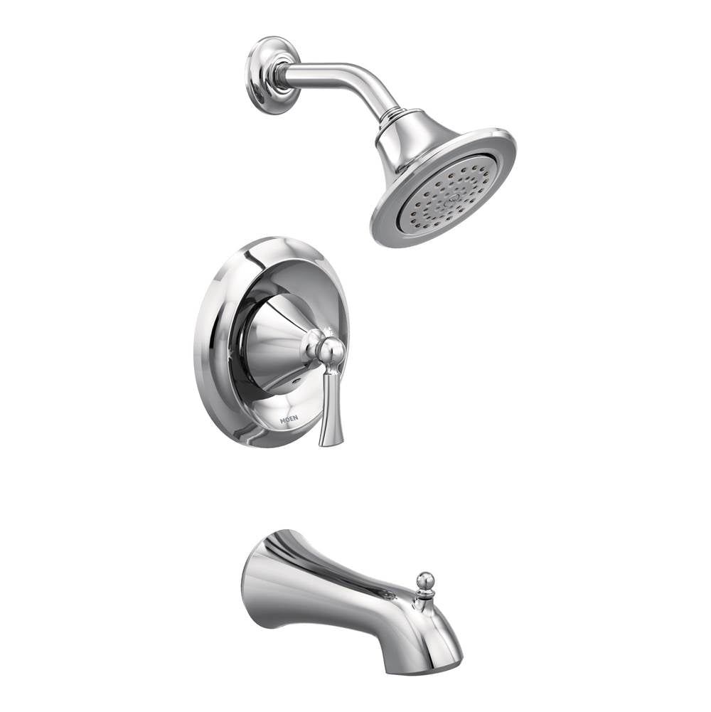 Moen - Wynford Single-Handle 1-Spray Posi-Temp Tub and Shower Faucet Trim Kit in Chrome (Valve Sold Separately) - Chrome