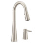 Moen - Sleek Single-Handle Standard Kitchen Faucet with Side Sprayer in Spot Resist Stainless - Spot Resist Stainless