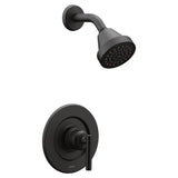 Moen - Gibson Posi-Temp Pressure Balancing Eco-Performance Modern Shower Only Trim, Valve Required, Matte Black - Matte Black