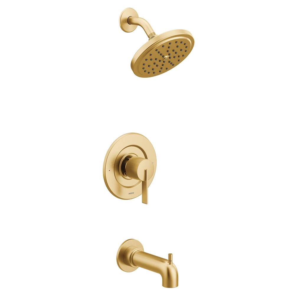Moen - Cia Posi-Temp Eco-Performance 1-Handle Tub and Shower Faucet Trim Kit in Brushed Gold (Valve Sold Separately) - Brushed Gold