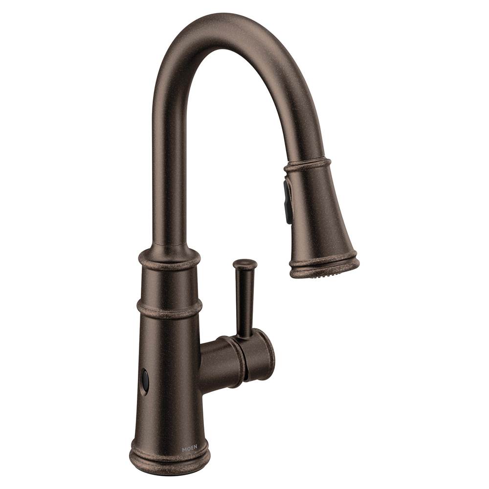 Moen - Belfield Touchless 1-Handle Pull-Down Sprayer Kitchen Faucet with MotionSense Wave and Power Clean in Oil Rubbed Bronze - Oil Rubbed Bronze