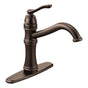 Moen - Belfield Traditional One Handle High Arc Kitchen Faucet with Optional Deckplate Included, Oil Rubbed Bronze - Oil Rubbed Bronze