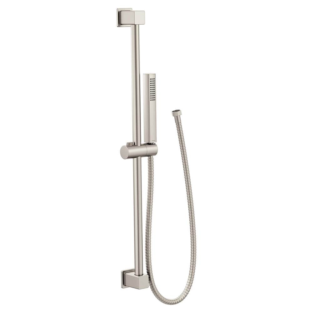 Moen - One-Function Eco-Performance Handshower with Slide Bar, Spot Resist Brushed Nickel - Spot Resist Brushed Nickel