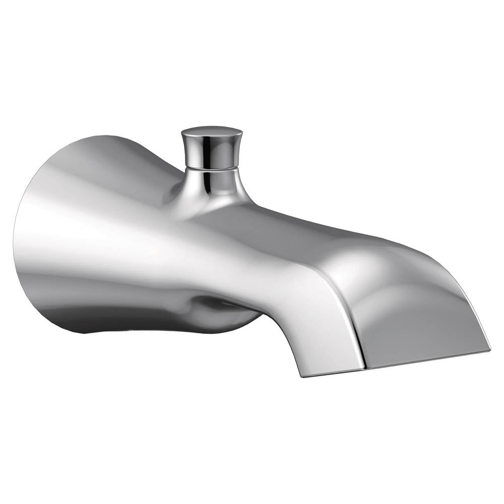 Moen - Flara 1/2-Inch Slip Fit Connection Diverter Tub Spout, Chrome - Chrome