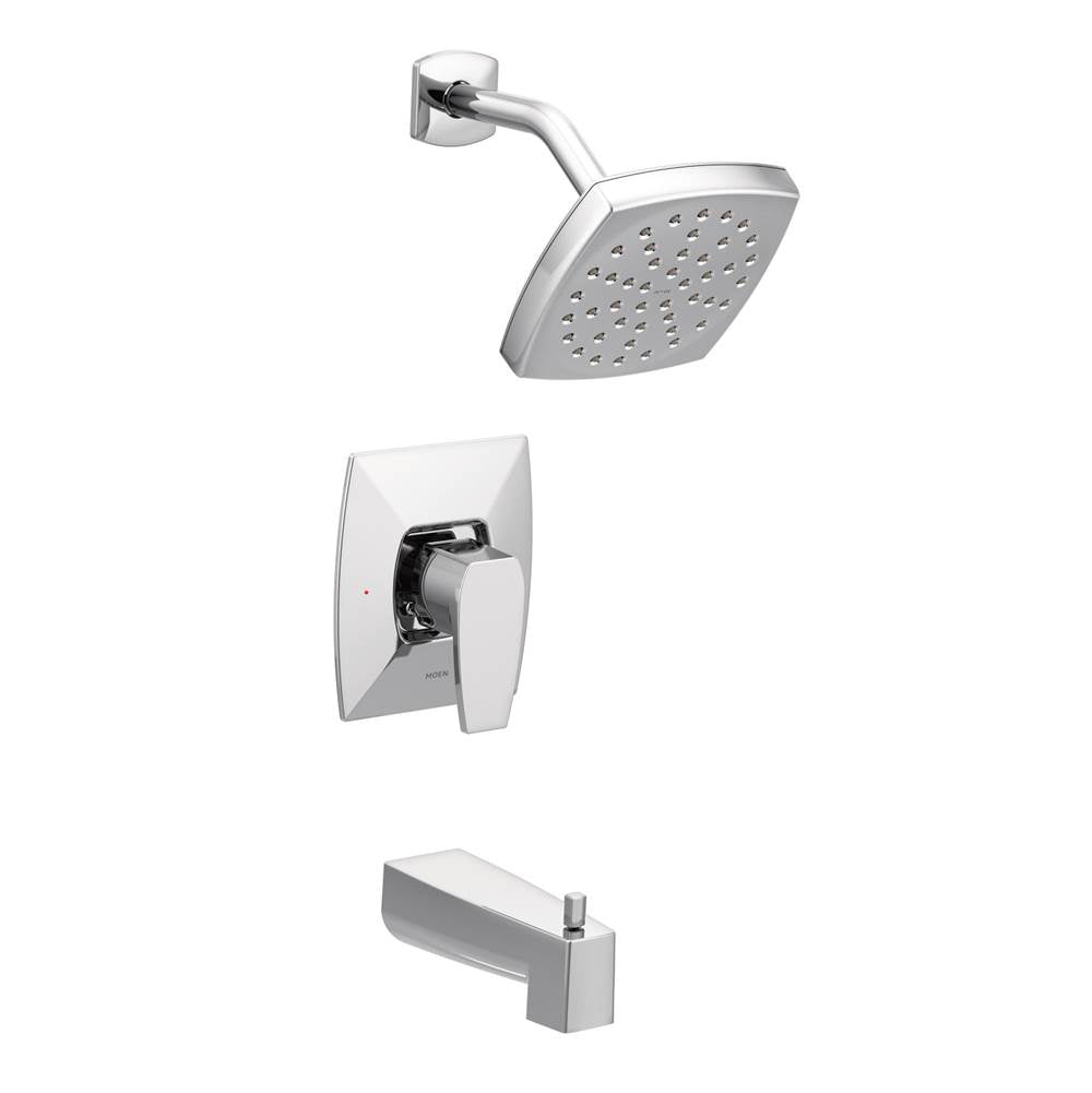 Moen - Via Single-Handle 1-Spray PosiTemp Tub and Shower Faucet Eco-Performance in Chrome (Valve Sold Separately) - Chrome