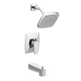Moen - Via Single-Handle 1-Spray PosiTemp Tub and Shower Faucet Eco-Performance in Chrome (Valve Sold Separately) - Chrome