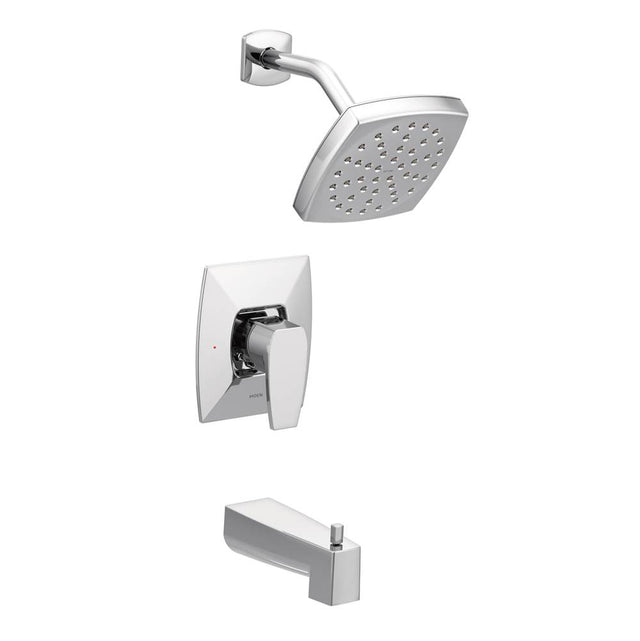 Moen - Via Single-Handle 1-Spray PosiTemp Tub and Shower Faucet Eco-Performance in Chrome (Valve Sold Separately) - Chrome