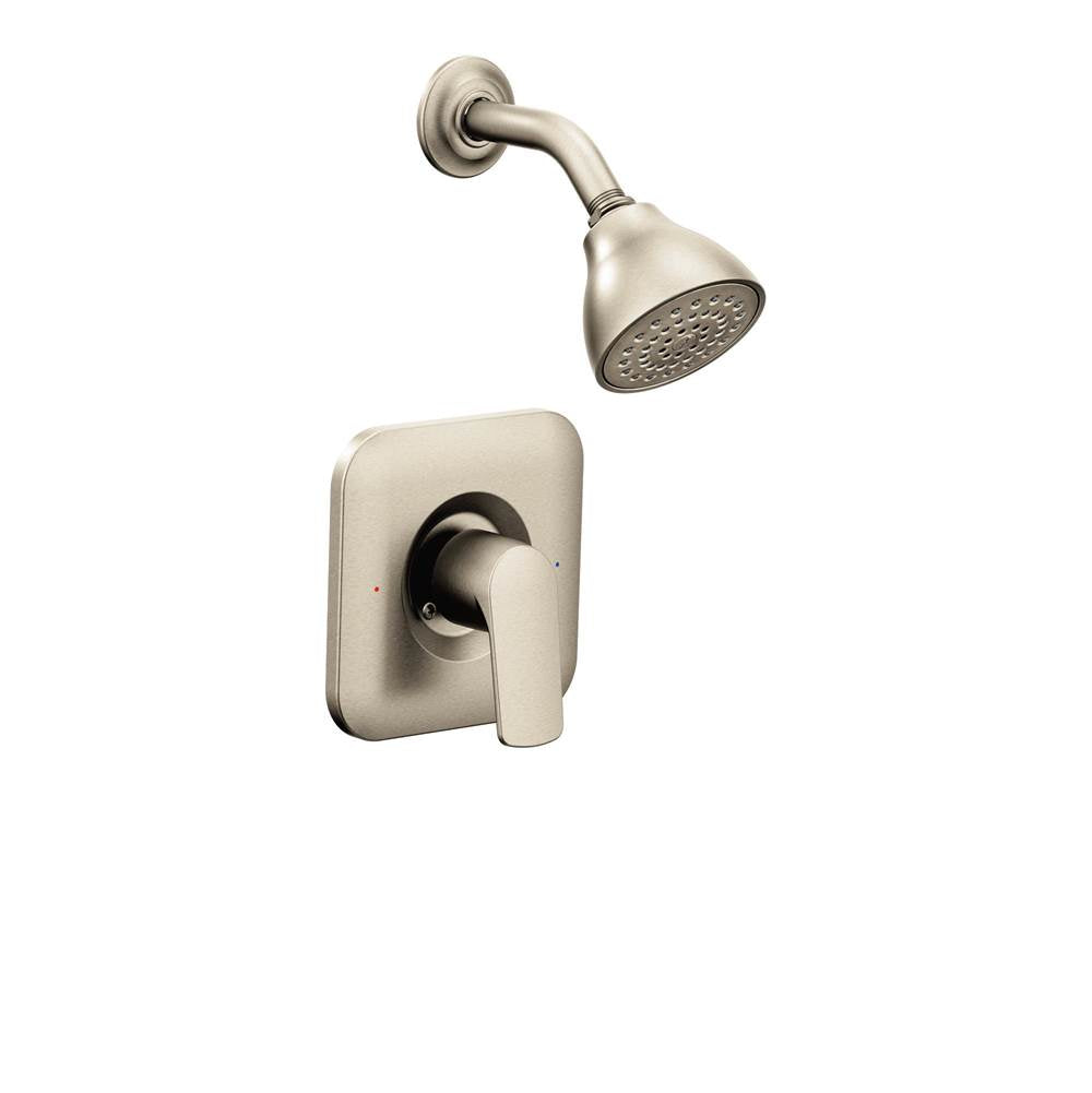 Moen - Rizon Single-Handle Posi-Temp Shower Faucet Trim Kit in Brushed Nickel (Valve Sold Separately) - Brushed Nickel